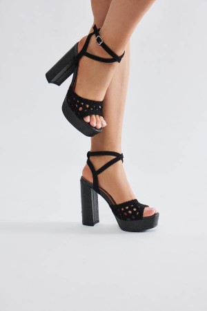 Black Fashion Nova Already Taken Women Heels USA | 729684IOD