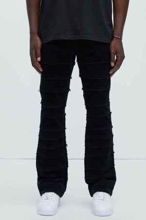 Black Fashion Nova Cover Me Corduroy Men Pants USA | 071265VAH