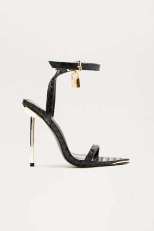 Black Fashion Nova Exceeding Expectations Women Heels USA | 784359GBO