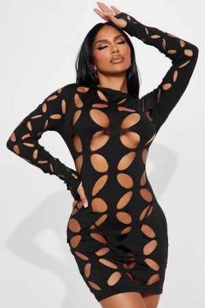 Black Fashion Nova Latest Scandal Mini Women Dress USA | 369184JGI