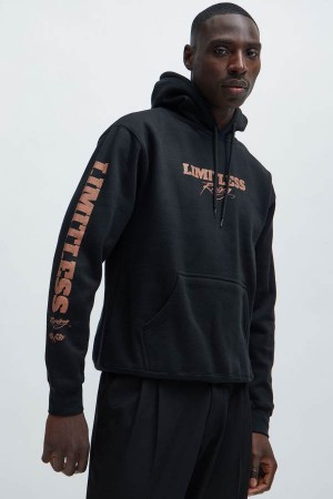 Black Fashion Nova Limitless Racing Men Hoodie USA | 968710VZL