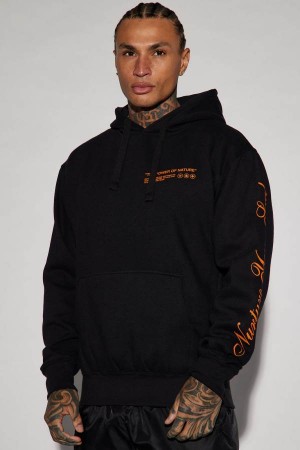 Black Fashion Nova The Power Of Nature Men Hoodie USA | 014329EVM