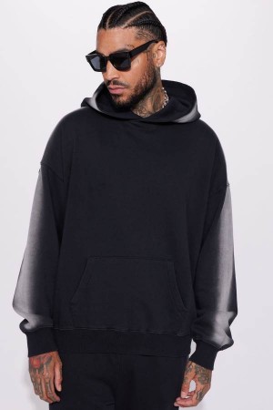 Black Fashion Nova Tyson All You Oversize Men Hoodie USA | 306289IOL