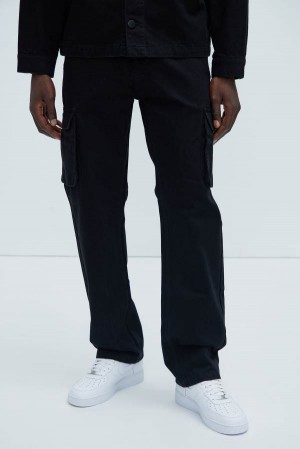 Black Fashion Nova Wells Straight Men Jeans USA | 983576MRU