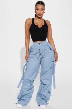 Blue Fashion Nova Don't Mess Around Cargo Women Pants USA | 746813SQH