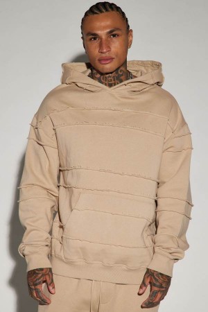 Brown Fashion Nova Tyson About Fray Men Hoodie USA | 271508AOL
