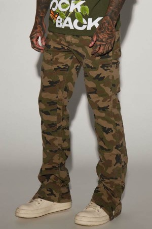 Camo Fashion Nova Easy Camo Slim Carpenter Flare Men Pants USA | 485926NCI