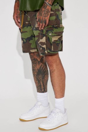 Camo Fashion Nova Games Calling Cargo Men Shorts USA | 926810XHI