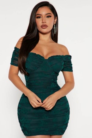 Green Fashion Nova Come Out Tonight Mesh Mini Women Dress USA | 703819BJU