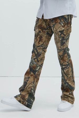 Green Fashion Nova Get Me Started Cargo Flare Men Pants USA | 125807AQK