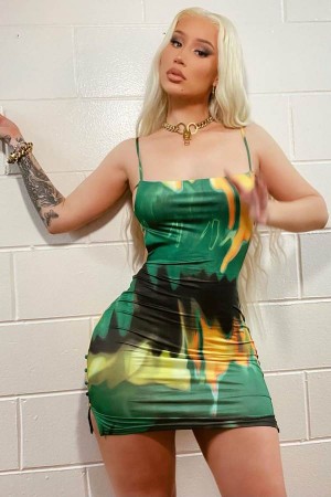 Green Fashion Nova Shake Your Marbles Mini Women Dress USA | 217536ZPN