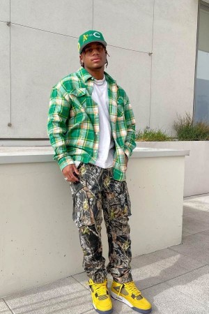 Green Fashion Nova Summer Games Cargo Men Pants USA | 310829HMP