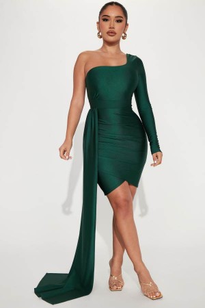 Green Fashion Nova Waiting For Ur Love Mini Women Dress USA | 032186XLU