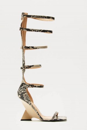 Grey Brown Fashion Nova In A Trance Novelty Women Heels USA | 829103WTF