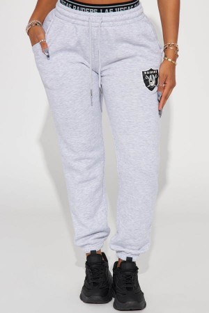 Grey Fashion Nova Raiders Raise The Bar Women Sweatpants USA | 381549JVZ
