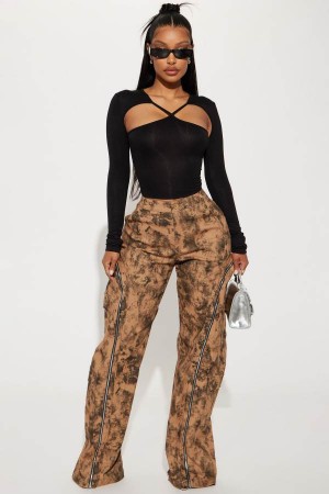 Khaki Fashion Nova Had You Fooled Mineral Wash Women Pants USA | 054897GQW