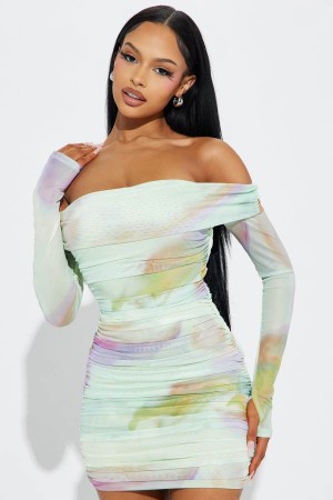 Mint Fashion Nova Sofia Mesh Mini Women Dress USA | 460753QXL