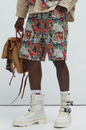 Multicolor Fashion Nova Ansel Tapestry Relaxed Men Shorts USA | 531896ESI