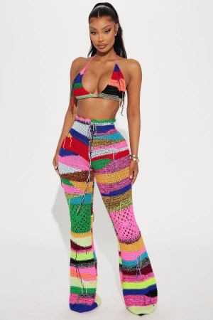 Multicolor Fashion Nova Color My World Pant Set Women Pants USA | 801354LUM