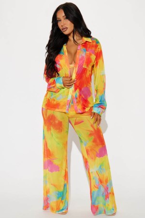 Multicolor Fashion Nova Francine 4 Piece Bikini Set Women Pants USA | 239078KDJ