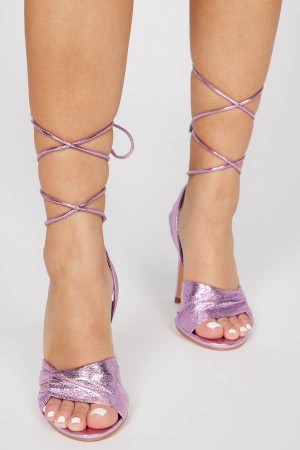 Pink Fashion Nova Dance All Night Wrap Up Women Heels USA | 056792GOA