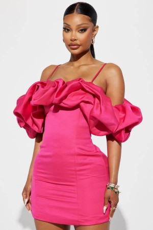 Pink Fashion Nova Lola Mini Women Dress USA | 348509XKO