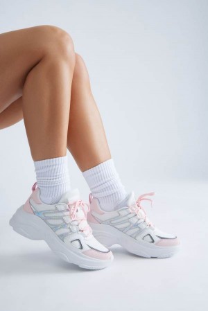 Pink Fashion Nova See You Around Women Sneakers USA | 485621VRH