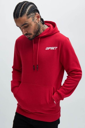 Red Fashion Nova Dipset Members Men Hoodie USA | 735892SIZ