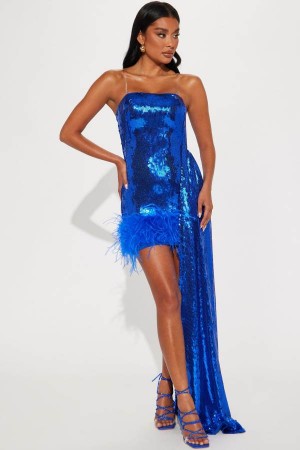 Royal Fashion Nova Favorite Reward Sequin Mini Women Dress USA | 032718OVH