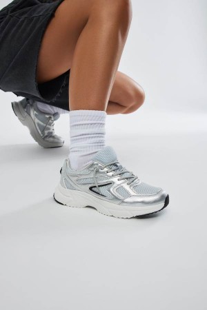 Silver Fashion Nova Jump Start Women Sneakers USA | 867921PJH