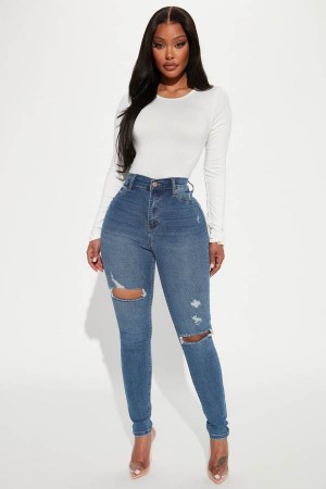 Wash Fashion Nova Turn' Heads Booty Lifting Skinny Women Jeans USA | 528603QTY