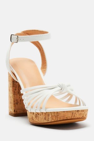 White Fashion Nova Brighter Days Ahead Women Heels USA | 958123HQV